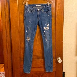 711 Skinny Levi’s dark blue jeans, Size 27